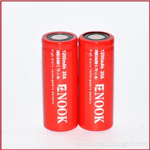 Enook 1200mAh Rechargeable Batteries 18490 Li-ion 3.7v